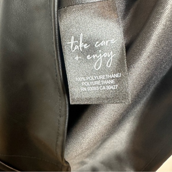 NWT Nic+Zoe Womens Black Faux Leather Knee Length Shirtdress Size Large and XL - Picture 10 of 11